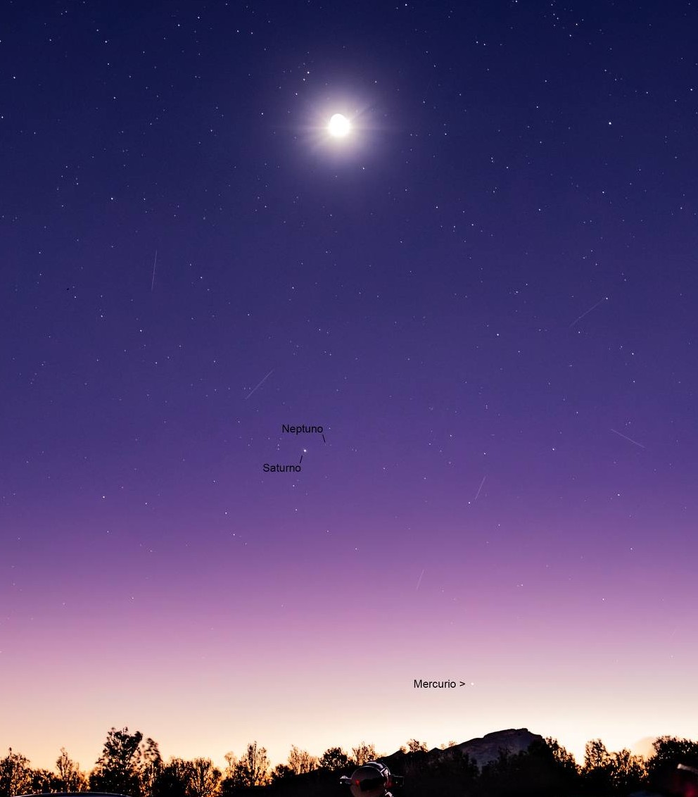 Conjunción planetaria de febrero. Pedro Andanuche.