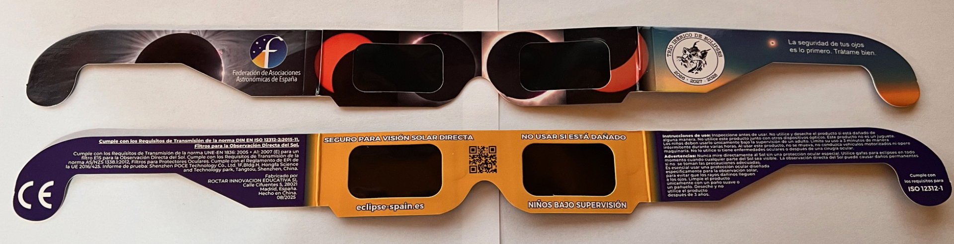 Gafas homologadas y aseguradas.